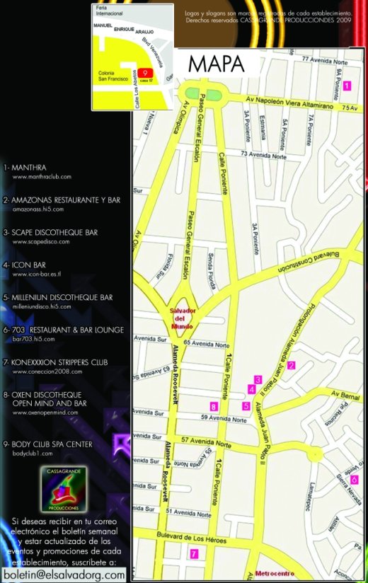 Mapa tur�stico gay
